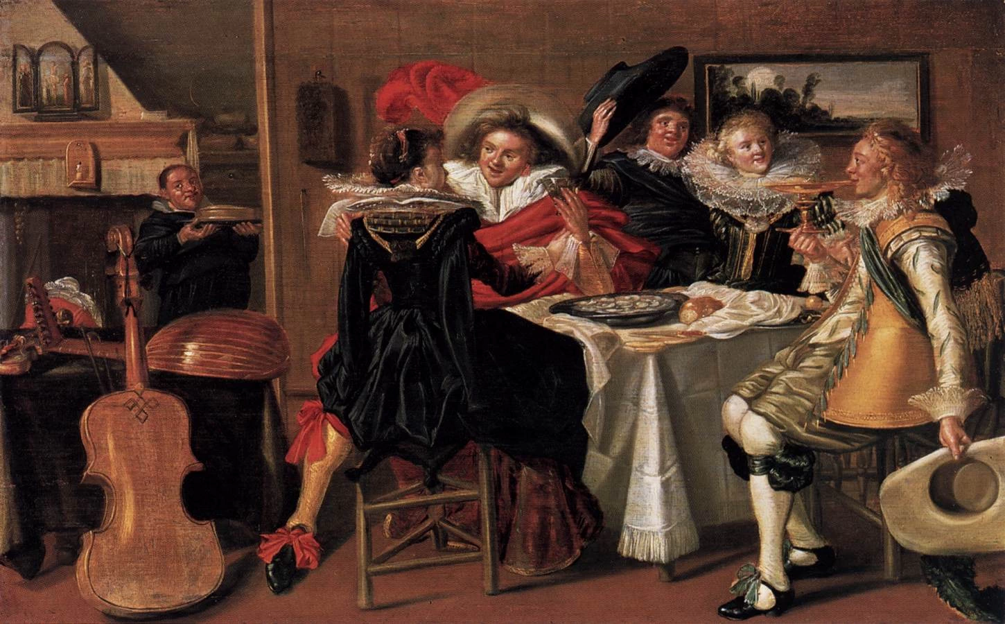 Allegra compagnia ad un tavolo - Staatliche Museen, Berlin